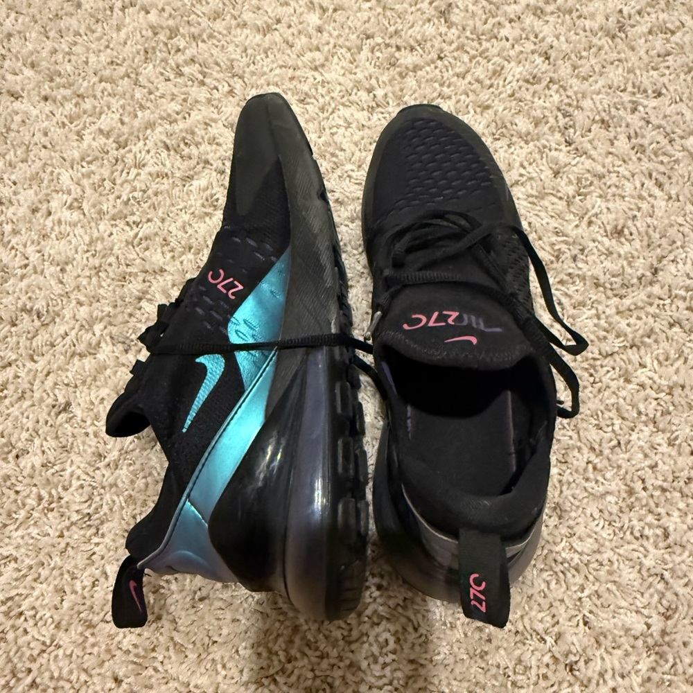 Nike Black and Teal Athletic Shoes